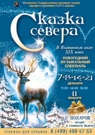 Новогодняя елка в Каминном зале XIX века «Сказка Севера» для всей семьи Новогодняя елка в Каминном зале XIX века «Сказка Севера» для всей семьи