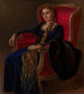 Портрет Инны Тяжельниковой. Холст, масло. 1978 г.